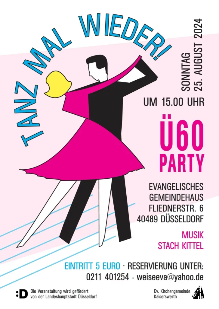 Ü60-Party in Kaiserswerth am 25. August 2024 im Evangelischen Gemeindehaus